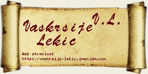 Vaskrsije Lekić vizit kartica